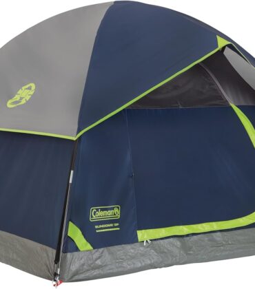 Coleman Sundome Camping Tent with Rainfly, 2/3/4/6 Person Tent Sets Up in 10 Mins, Weatherproof Shelter for Camping, Festivals, Backyard, Sleepovers, & More